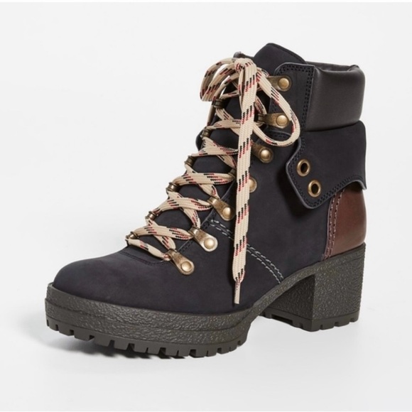 See by Chloe Eileen Mid Heel 40mm Boots Leather Nero